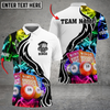 Custom Coolspod Bingo Multicolor Smoke Pattern Customized Name 3D Polo Shirt, Bowling Polo Shirt