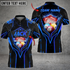 Custom Coolspod Bingo Grunge Thunder Multicolor Option Customized Name 3D Polo Shirt, Gift for Bowling Players
