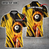 Custom Coolspod Personalized Billiard 8 Ball Fire Player 3D Polo Shirt, Idea Gift for Pooler