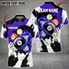 Custom Billiards Breaking Hexagon Multilcolor Personalized Name, Team Name Unisex 3D Polo Shirt