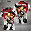 Custom Billiards Breaking Hexagon Multilcolor Personalized Name, Team Name Unisex 3D Polo Shirt