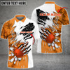 Custom Coolspod Personalized Name Monster Ball and Pins Multicolor 3D Polo Shirt, Gift for Bowling Lovers