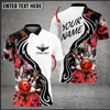 Custom Bowling Red Smoke Customized Name 3D Shirt For Name Team, Idea Gift for Bowling Lover