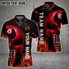 Custom Billiards Sweat Personalized Name 3D Shirt, Skull American Flag Billiard Polo Shirt