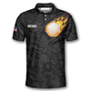 Custom Black Camouflage Custom Golf Polo Shirts for Men