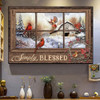 Simple Blessed, Cardinal Bird, Window Decor Poster and Canvas