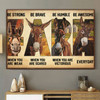 Farmer Gift, Donkey Poster, Be Strong When You Are Weak Be Brave When You Are Scared Poster and Canvas
