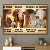 Farmer Gift, Dairy Cow, Be Strong When You Are Weak Be Brave When You Are Scared Poster and Canvas