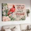 Cardinal Bird, I Praise You Oh Lord For I Am Fearfully Wonderfull Made Poster and Canvas
