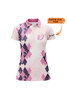 Custom Pink Pattern Womens Golf Polo Shirt Custom Name Unique Gifts For Golf Lovers