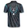 Custom Grey Blue Sports Style Custom Pickleball Shirts for Men