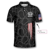 Custom Tennis Pattern Flame American Flag Custom Polo Tennis Shirts for Men