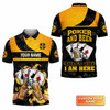 Custom Poker And Beer That's Why I'm Here Personalized Name 3D Polo Shirt Gift For Poker Players