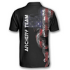 Custom Archery Smoky US Flag Custom Archery Shirts For Men, Perfect Uniform Archery Team
