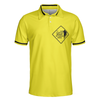 Caution Beware Of Flying Discs Short Sleeve Polo Shirt, Yellow Skull Polo Shirt, Best Golf Shirt For Men, Polo Shirt Gift For Men Disc Golfers