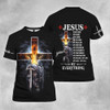Christian Jesus Lion Custom Name T-shirt For Men & Women Jesus 3D Shirt Christian shirt gift for god lover