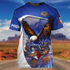 3D All Over Printed Pride Texas Shirt, American Eagle God Bless Texas T Shirt