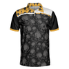 Skull Golf Men Polo Shirt, All You Need Is Beer & Golf Polo Shirt, Black And Yellow Argyle Pattern Golf Shirt For Men, Gift For Beer & Golf Lovers