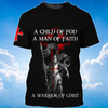 Knight Templar Tshirt A Child Of God Tshirt A Man Of Faith 3D Shirts