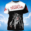 Cool Knight Templar Honor Shirt The God 3D Full Printed Premium T Shirt