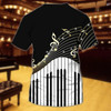 Customized 3D All Over Print Piano T Shirt Men Women Piano Gifts Piano Team Uniform