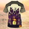 3D All Over Print Flamingo On City Halloween Shirt Halloween Gift For Flamingo Lover