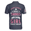 American Flag Golf Men Polo Shirt, I'm Happy To Show You What Swing Like A Girl Really Means Shirt, Best Golf Shirt For Men, Gift For Golfers
