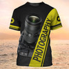 Photography Shirts Photography 3D Tee Shirts It Is My Escape Black And Yellow Gift For Photographer