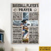 Custom Baseball Player’s Prayer, When I Am Called Flames May Rage To Save A Life Help Me To Before It’s Too Late From The Horror Poster and Canvas