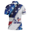 Custom Golf Men Polo Shirt - Custom Name American Flag Apparel - Personalized Gift For Golf Lover, Men, Husband, Team, Boyfriend, Patriotic - The Golf Father