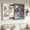 Winter Poster, Cardinal Bird, Be Still And Know That, I Am God Poster and Canvas