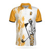 Golf Shirt For Beer Lovers, Weekend Forecast Beer And Golf Polo Shirt, Argyle Pattern Skeleton Golfer Polo Shirt Coolspod