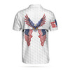 American Eagle Flag Golf Short Sleeve Polo Shirt, Men Golfer Uniform, Golf Lover Gifts Coolspod