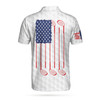 Golf American Flag Polo Shirt, Patriot White Golf Pattern Wet Paint Skull Polo Shirt, Patriotic Golf Shirt For Men Coolspod