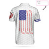 Custom Golf American Flag New Custom Polo Shirt, White Golf Pattern Personalized Polo Shirt, Patriotic Golf Shirt For Men Coolspod