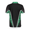 Time To Par Tee Black And Green Polo Shirt, Green Tartan Plaid Pattern Polo Shirt, Best Golf Shirt For Men Coolspod