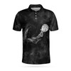 Classic Golf Ball On Smoke Background Polo Shirt, Geometric Circle Dot Graphic Polo Shirt, Best Golf Shirt For Men Coolspod