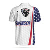 Swinger Skull Golf Polo Shirt, Golf Pattern American Flag Polo Shirt, Best Golf Shirt For Men Coolspod