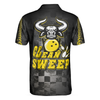 Bowling Men Polo Shirt - Clean Sweep Bowling Bull Short Sleeve Polo Shirt, Checker Pattern Polo Shirt, Best Bowling Shirt For Men - Perfect Gift For Friend, Family, Bowling Lovers