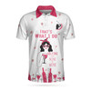 Golfing From Nine To Wine Short Sleeve Polo Shirt, Pink Polo Shirt For Men Coolspod