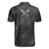 Baseball On Smoke Black Theme Men Polo Shirt, Smoke Baseball Striker Player Polo Shirt, Best Baseball Shirt For Men, Gift For Baseball Lovers