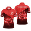 Custom Mens polo bowling shirts Custom red lightning thunder Bowling Team Jersey, gift for team Bowlers NQS6622