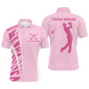 Custom Pink Men golf polo shirts custom mens pink golf shirts golf outfits for men NQS8389