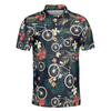 Tropical Bike Polo Shirt, Tropical Cycling Themed Shirt For Bike Lovers, Funny Cycling Shirt Design - Perfect Gift For Men