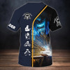 Custom Personalized Cool Welder T Shirt, 3D All Over Printed Best Shirts For Welder, Welding Shirt