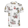 Cute Sloth With Tropical Plants Polo Shirt, White Tropical Sloth Shirt For Men And Women, Sloth Summer Shirt Design