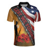 Cool American Flag Veteran Men Polo Shirt, Lest We Forget Veteran Polo Shirt, Meaningful Gift Idea For Veterans