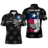 Personalized Retro Texas Flag Mens Darts Polo Shirt Custom Patriotic Darts Jersey For Men