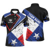 Personalized Billiard Texas Flag Vintage Style Men Polo Shirt, Patriotic Texas Billiard Pool Shirts