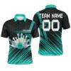 Custom Turquoise Bowling Shirt For men Custom polo Bowling Jersey 3D Bowling Team Shirt For men